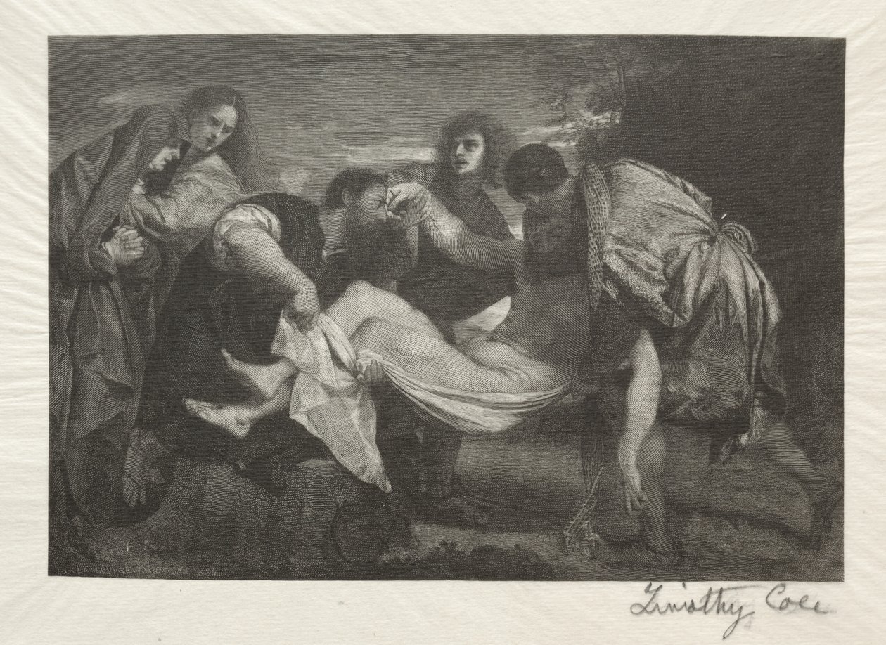 Velhos mestres italianos: O sepultamento, 1889. de Timothy Cole