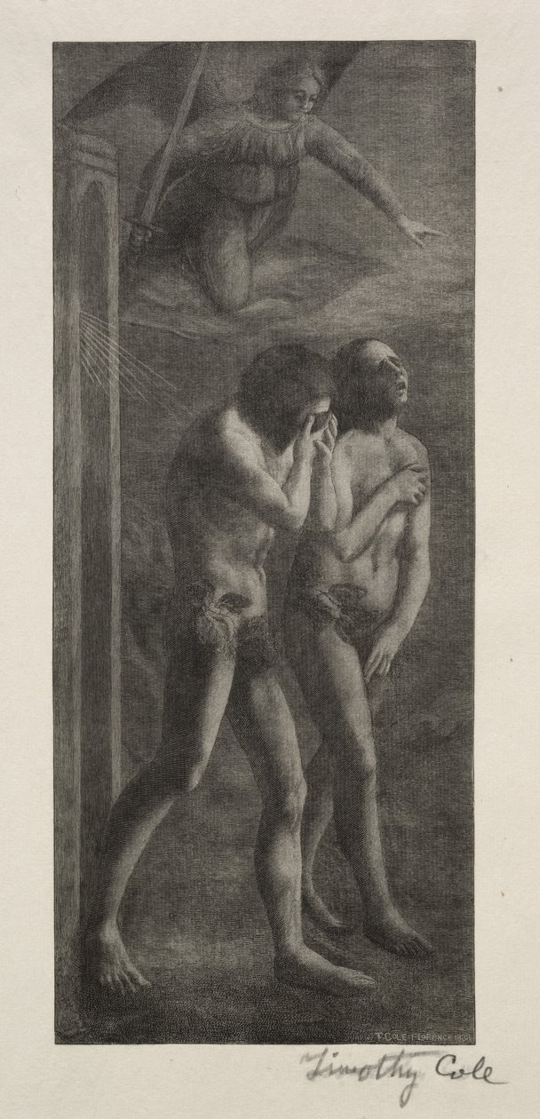 Velhos mestres italianos: a expulsão do paraíso, 1888. de Timothy Cole