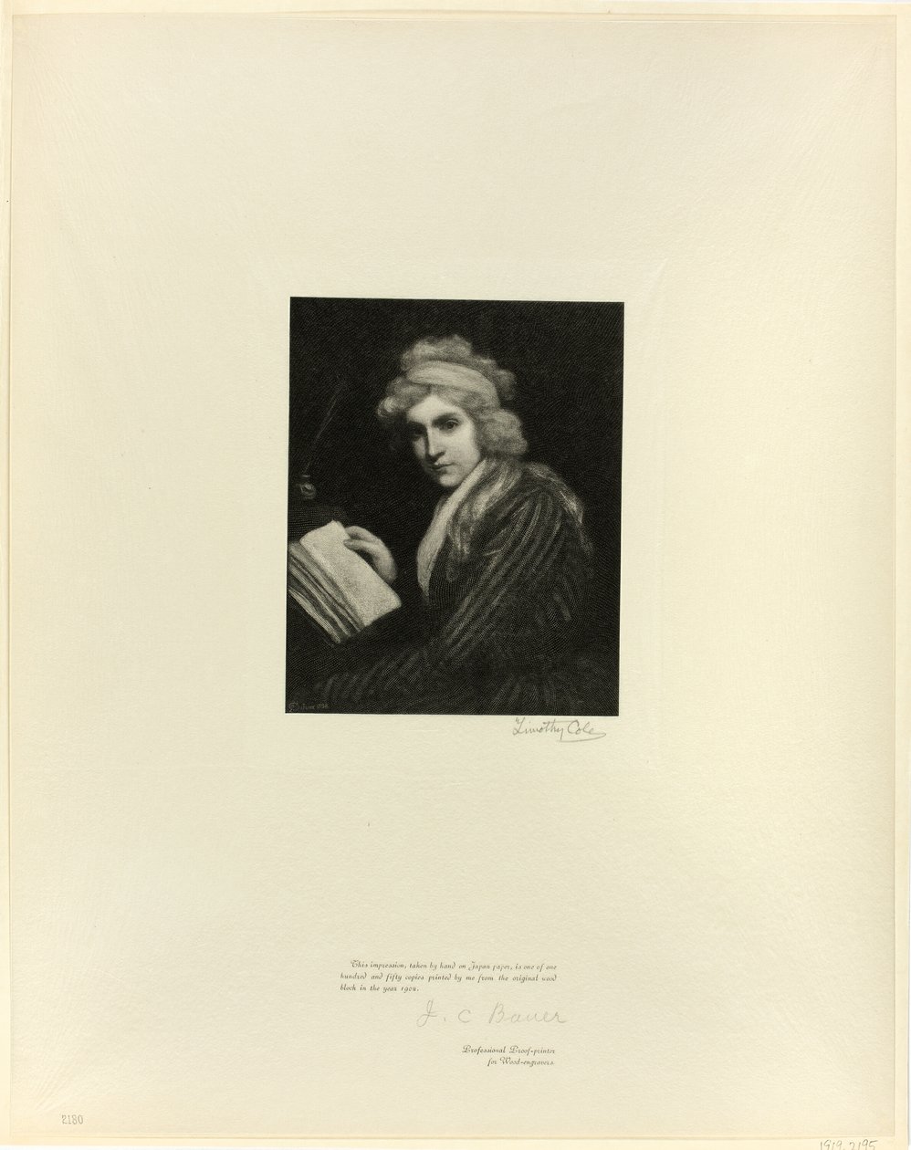 Retrato de Mary Wollstonecraft, de Old English Masters de Timothy Cole