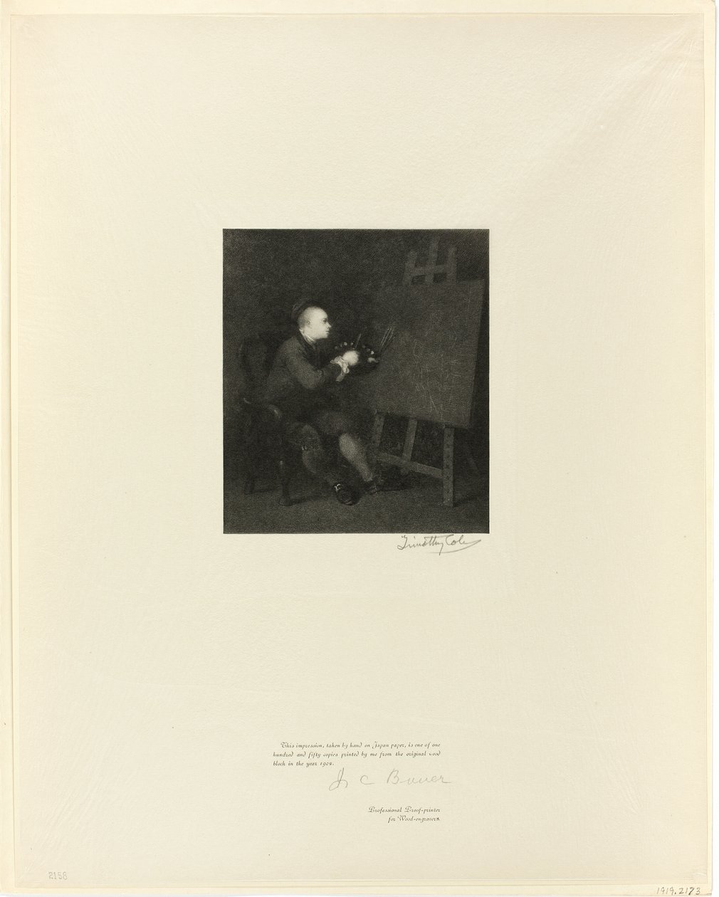 Retrato de William Hogarth, dos antigos mestres ingleses de Timothy Cole