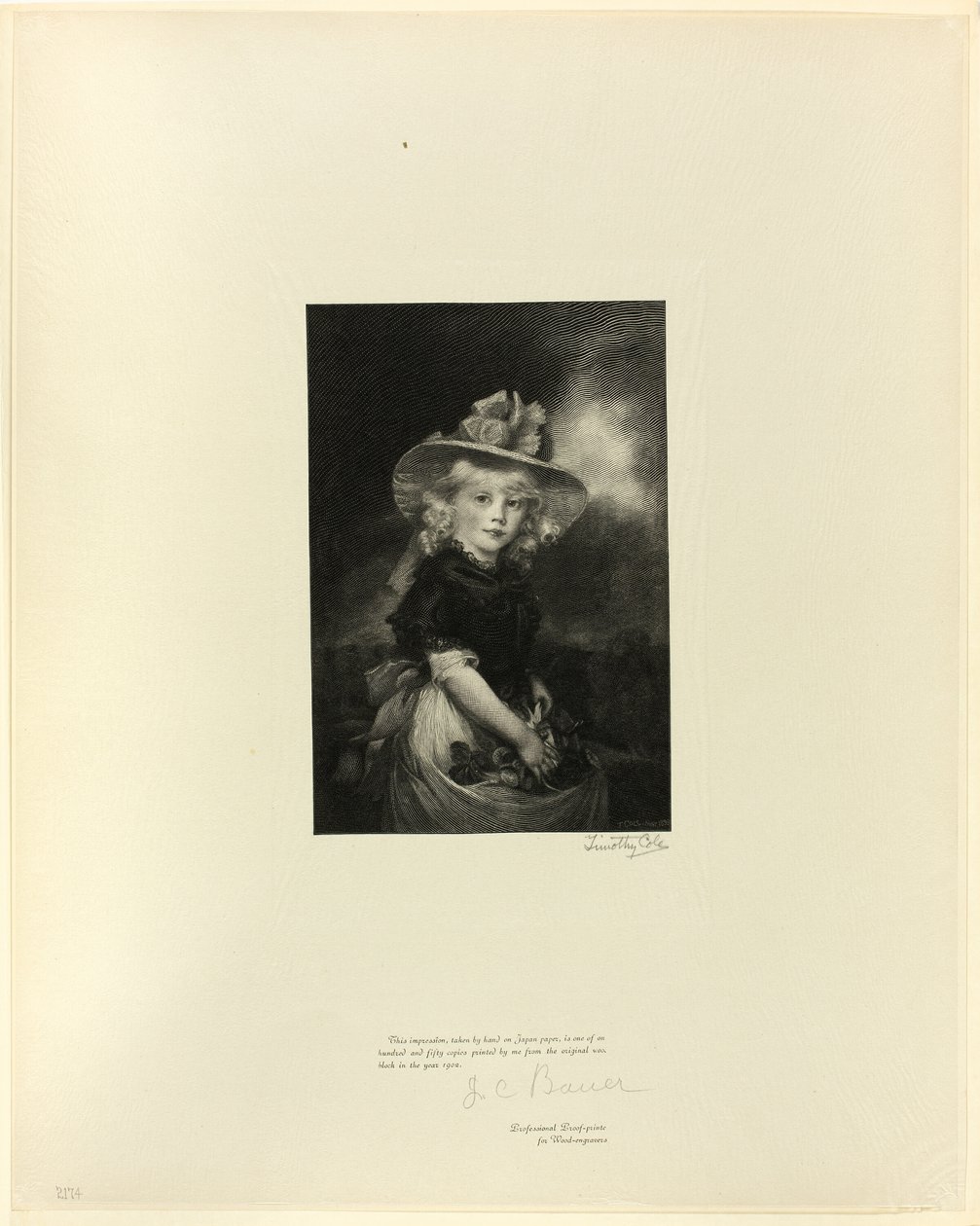 Princesa Sophia, filha de George III, dos antigos mestres ingleses de Timothy Cole