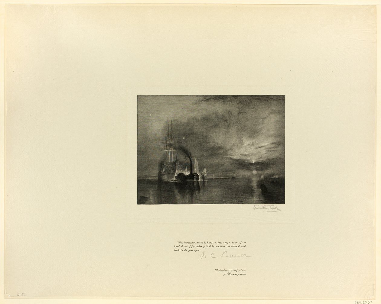 The Fighting Téméraire, dos antigos mestres ingleses de Timothy Cole