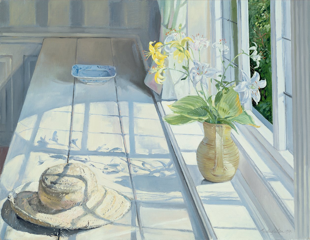 Lírios e um chapéu de palha de Timothy Easton