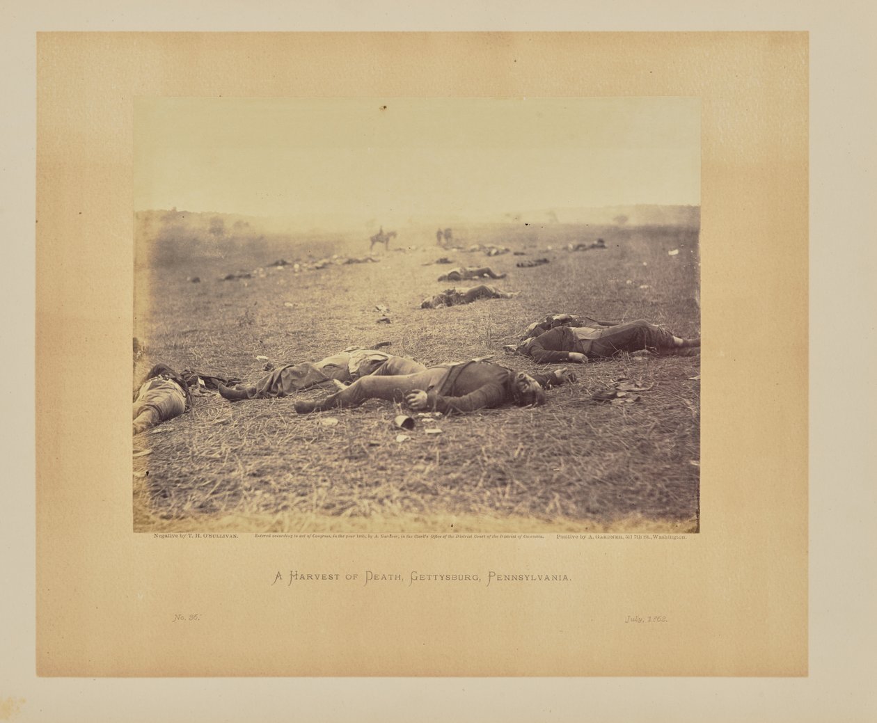 Uma Colheita de Morte, Gettysburg, Pensilvânia de Timothy H. OSullivan