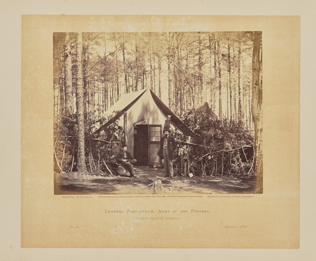 Correio Geral, Exército de Potomac, Brandy Station, Virgínia de Timothy H. OSullivan