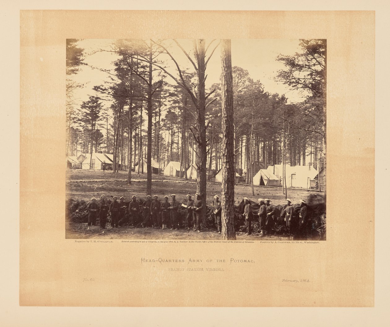 Quartel-general do Exército de Potomac, Brandy Station, Virgínia de Timothy H. OSullivan