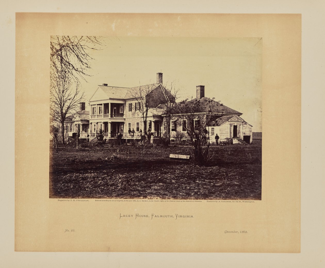 Casa Lacey, Falmouth, Virgínia de Timothy H. OSullivan