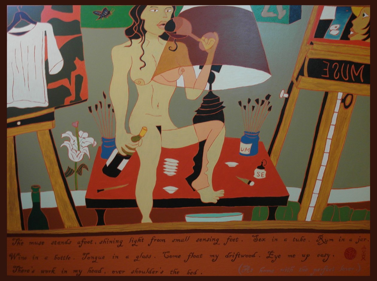 Em casa com o amante perfeito, 2010, óleo sobre tela de Timothy Nathan Joel