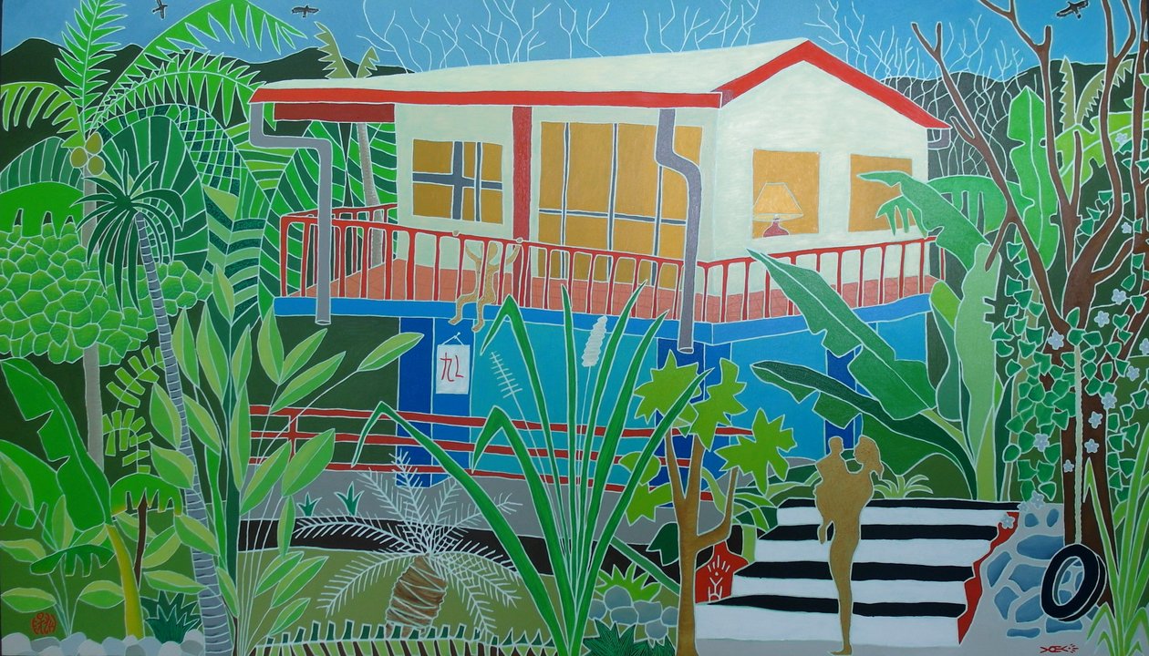 Família é ouro, 2016, óleo sobre tela de Timothy Nathan Joel