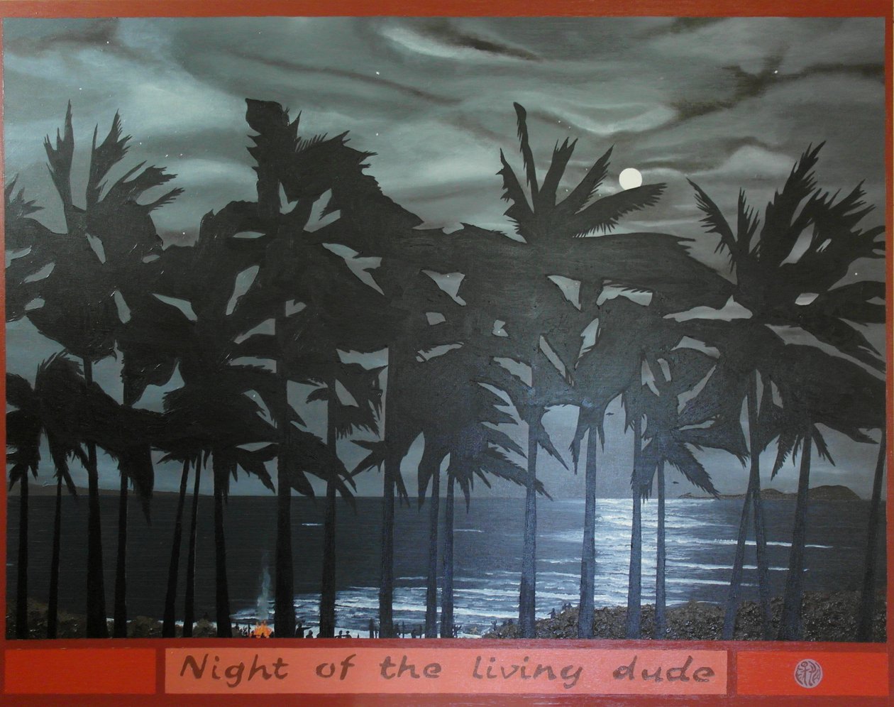 Noite do gajo vivo, 2012, óleo sobre tela de Timothy Nathan Joel