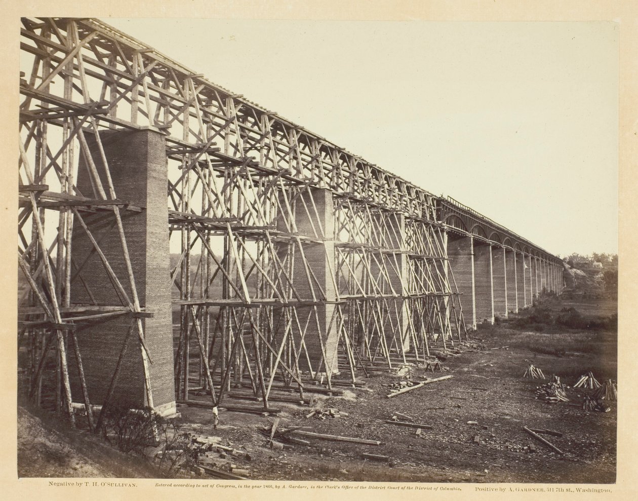 High Bridge sobre o Appomattox, perto de Farmville de Timothy O