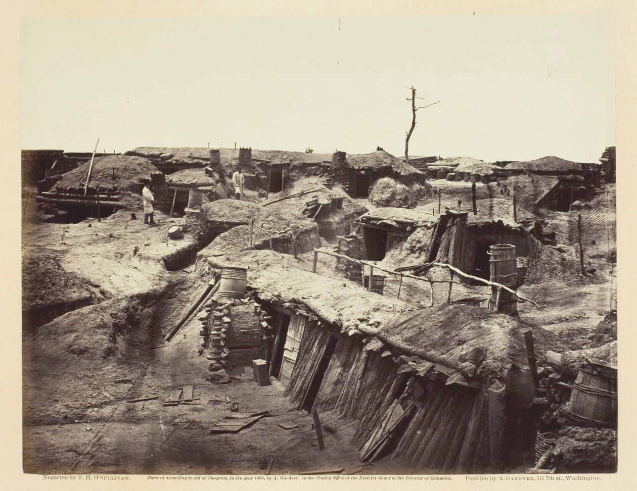 Alojamentos dos homens em Fort Sedgwick de Timothy O