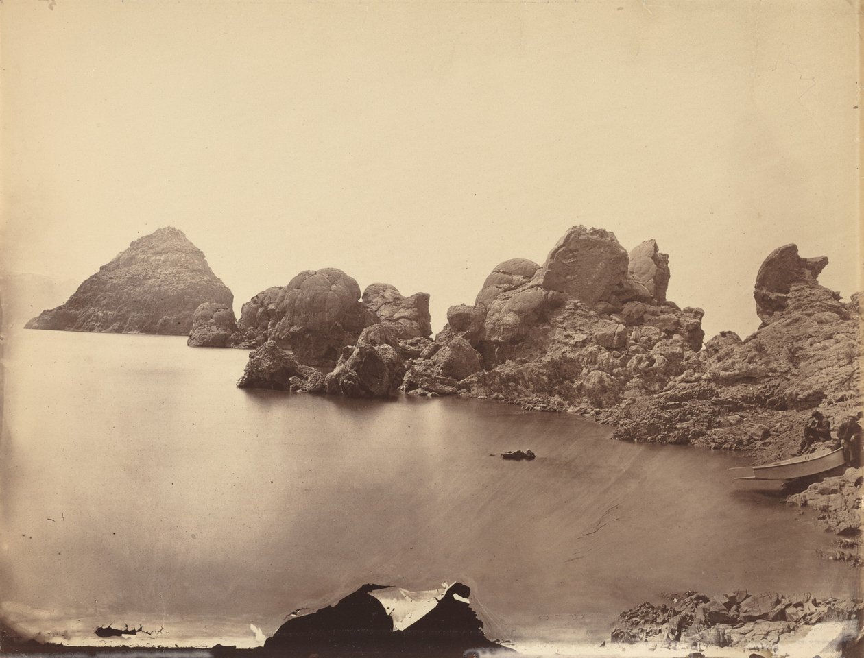 Cúpulas de tufa, Lago Pyramid, Nevada, 1867 (foto) de Timothy O