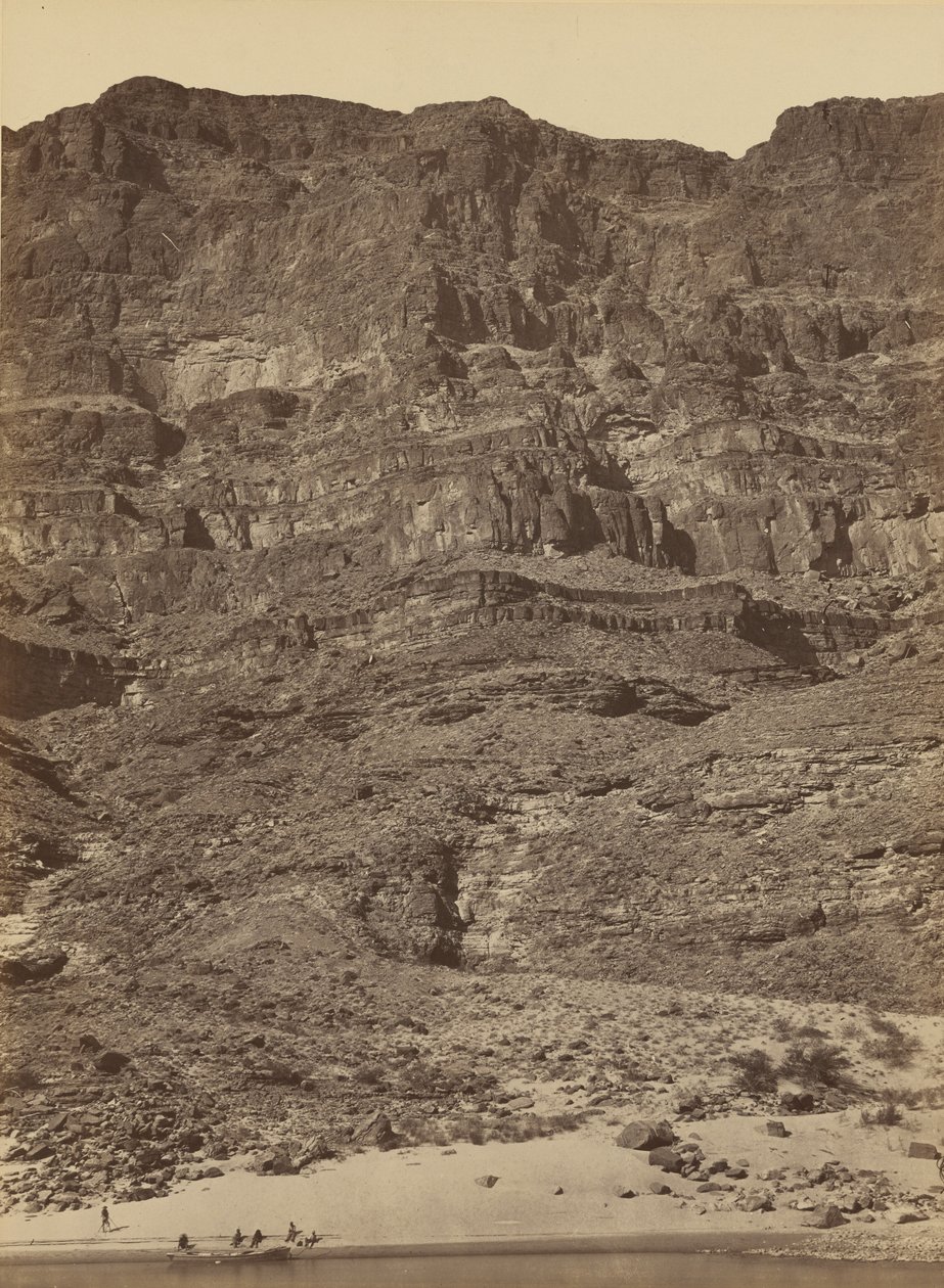 Parede no rio Colorado do Grand Canyon, 1872 (foto) de Timothy O
