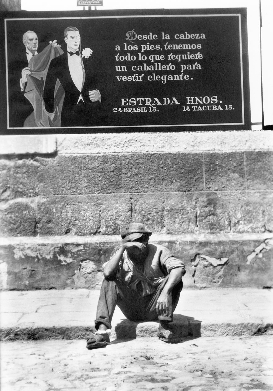 Elegância e Miséria, Cidade do México, 1928 de Tina Modotti