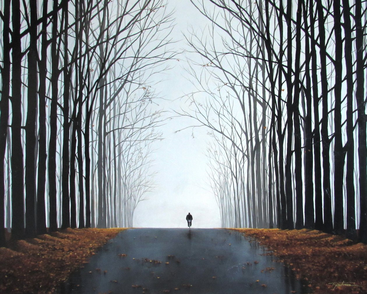 Bicicleta matinal (acrílico sobre tela), 2016 de Tina Palmer