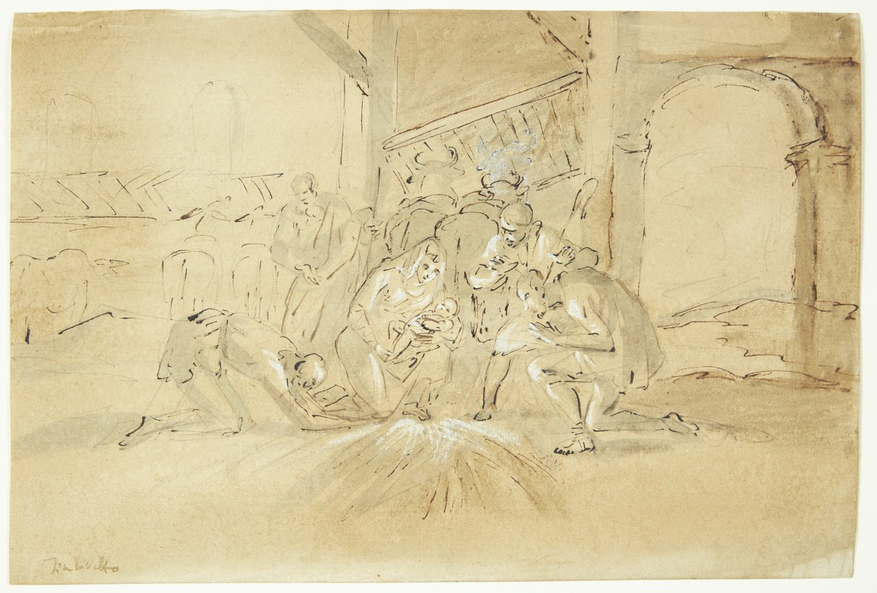 Adoração dos pastores de Tintoretto