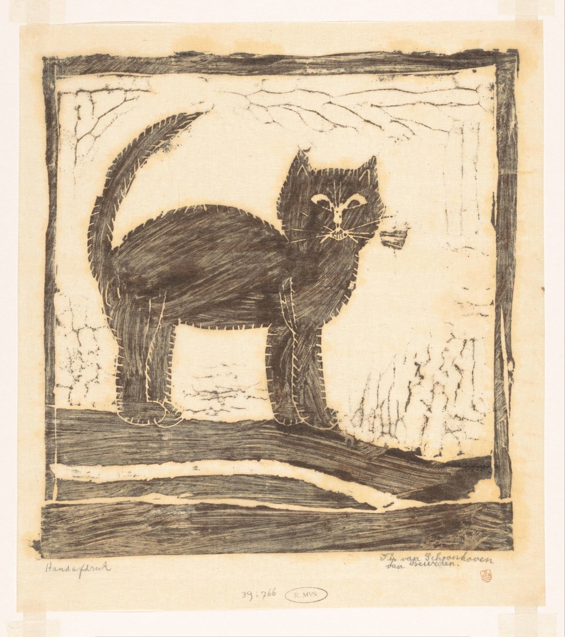 Gato com o rabo para cima de Tip van Schoonhoven