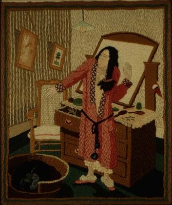 Bocejo (bordado de lã) de Tirzah Ravilious