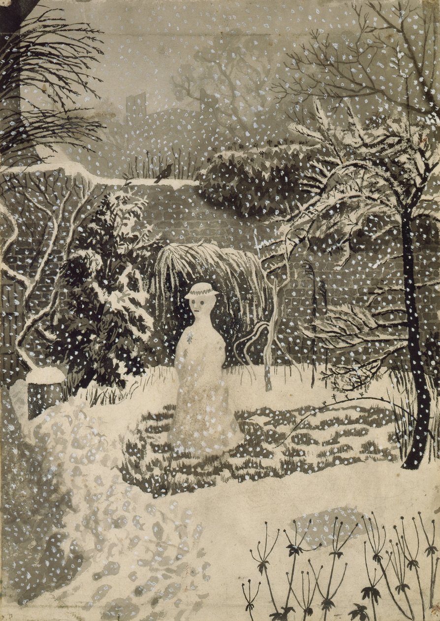 Mulher-neve (aguarela) de Tirzah Ravilious