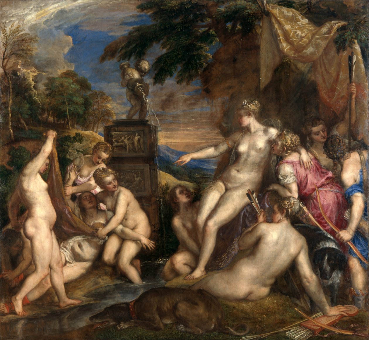 Diana e Callisto de Tiziano Vecelli