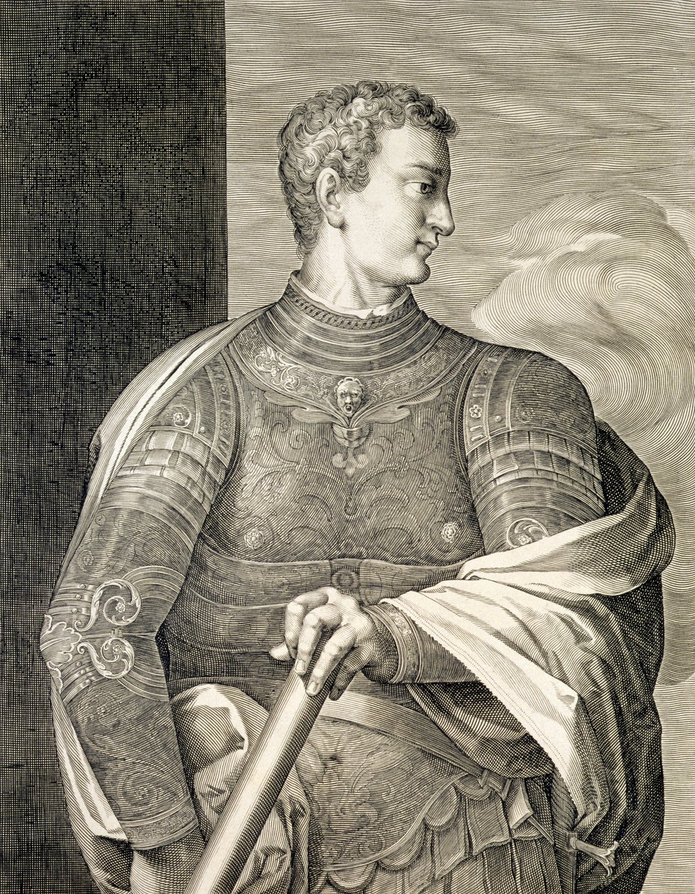 Caio César &39;Calígula&39; (12-41 dC) Imperador de Roma 37-41 dC gravado por Aegidius Saedeler (1570-1629) de Tiziano Vecelli
