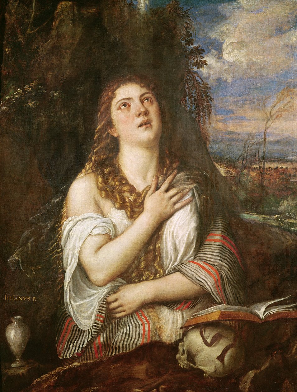 Maria Madalena em Penitência, c.1567-8 de Tiziano Vecelli