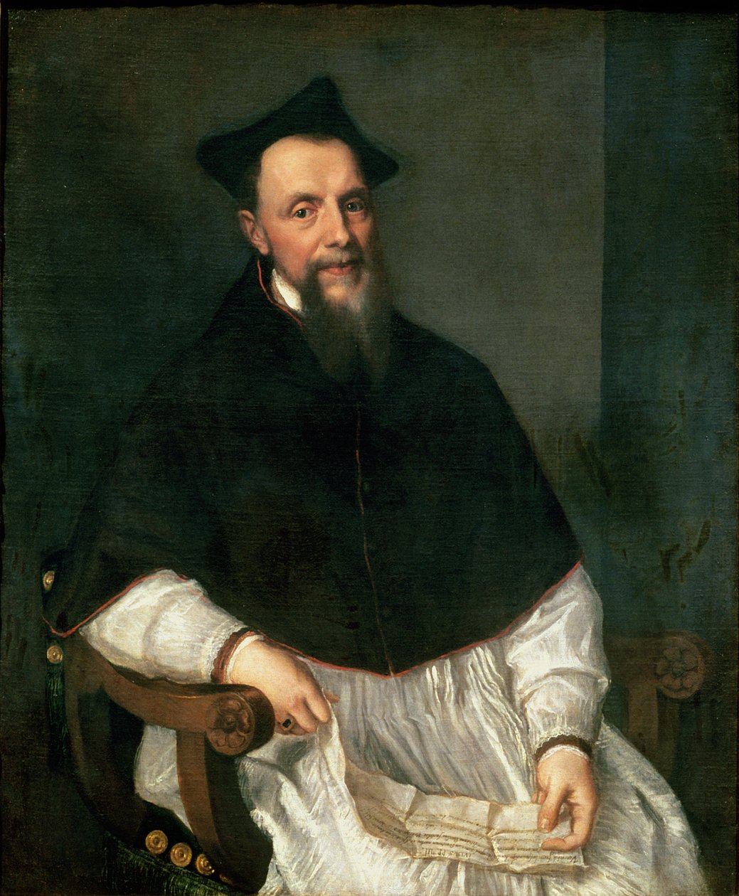 Retrato do Bispo Ludovico Beccadelli, 1552 de Tiziano Vecelli