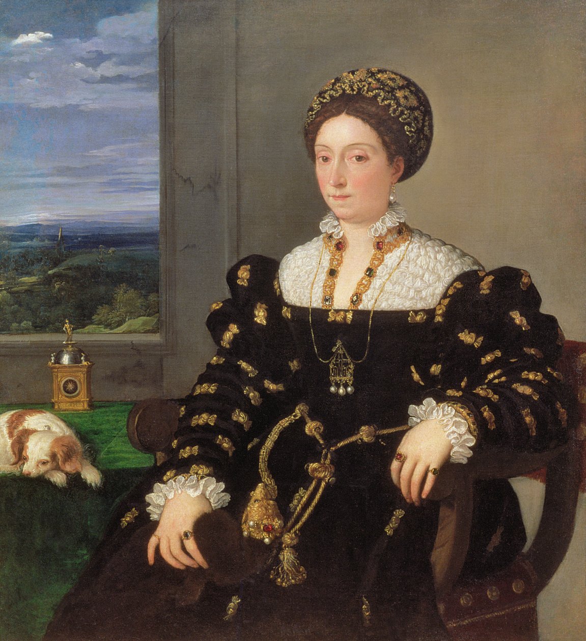 Retrato de Eleonora Gonzaga della Rovere, 1536 de Tiziano Vecelli