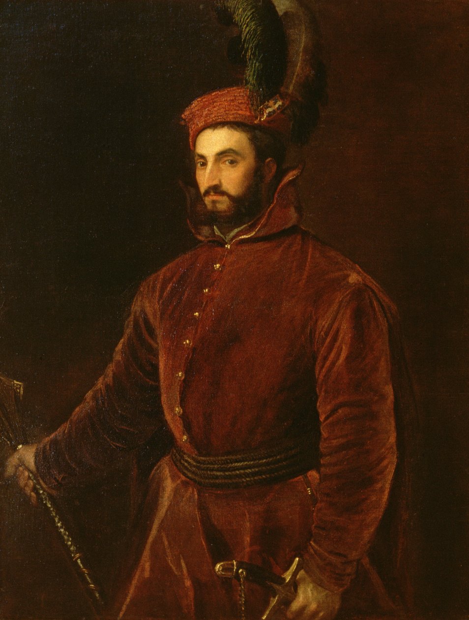 Retrato de Ippolito de &39;Medici de Tiziano Vecelli