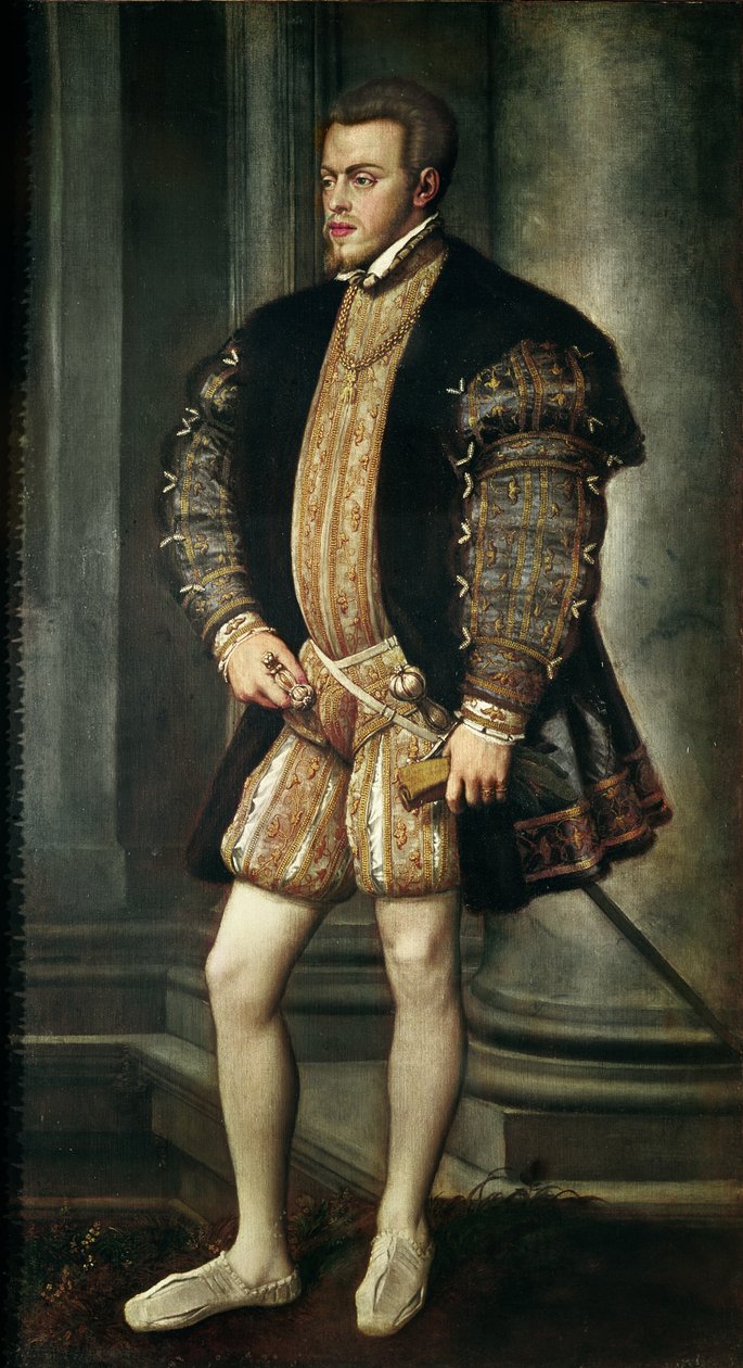 Retrato de Filipe II de Espanha, c.1550 de Tiziano Vecelli
