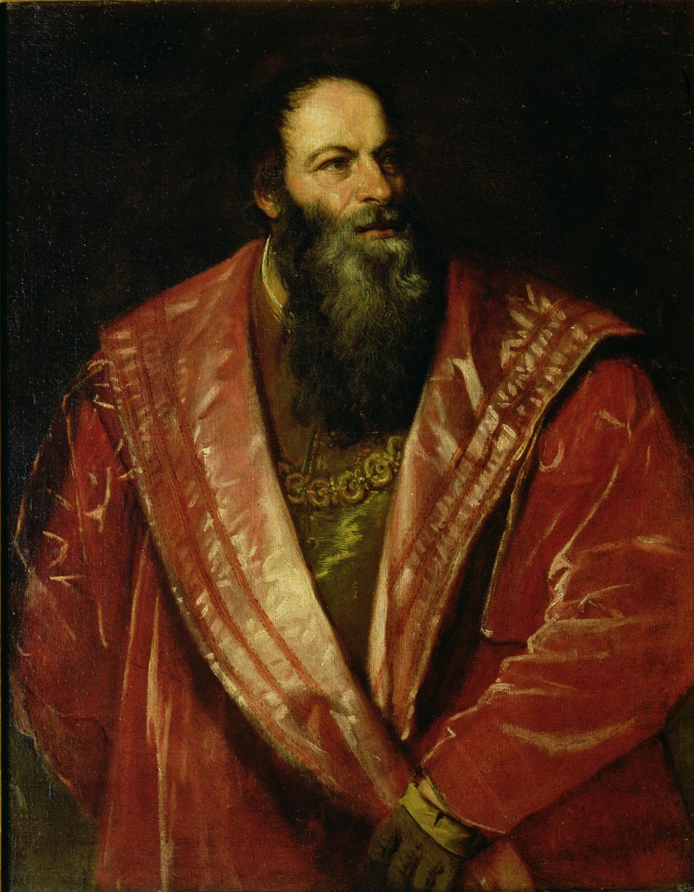 Retrato de Pietro Aretino (&39;The Aretin&39;) (1492-1556) de Tiziano Vecelli