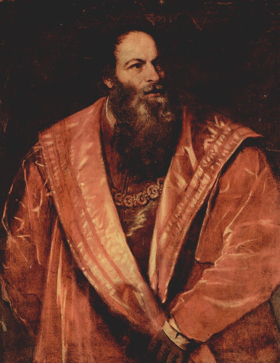 Retrato de Pietro Aretino de Tiziano Vecelli