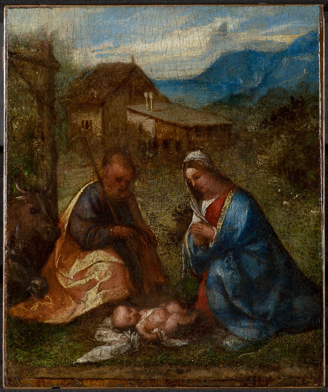 A adoração da criança, c.1507-1508 de Tiziano Vecelli