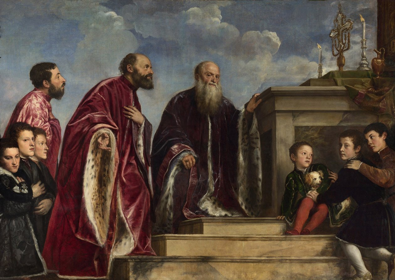 A Família Vendramin, 1543-47 de Tiziano Vecelli