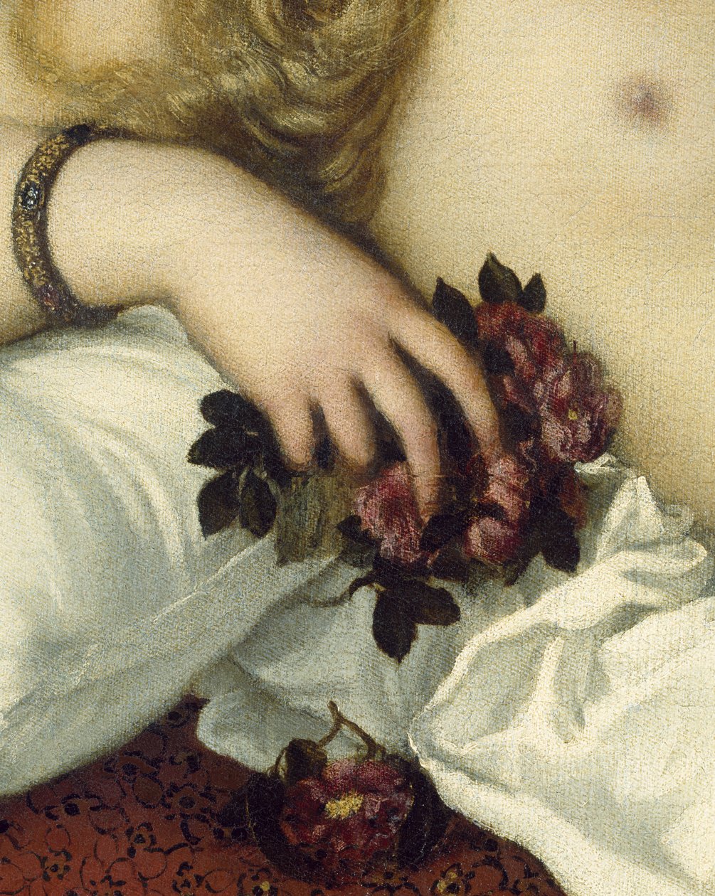 Vênus de Urbino, antes de 1538 óleo sobre tela detalhe de 291644 de Tiziano Vecelli