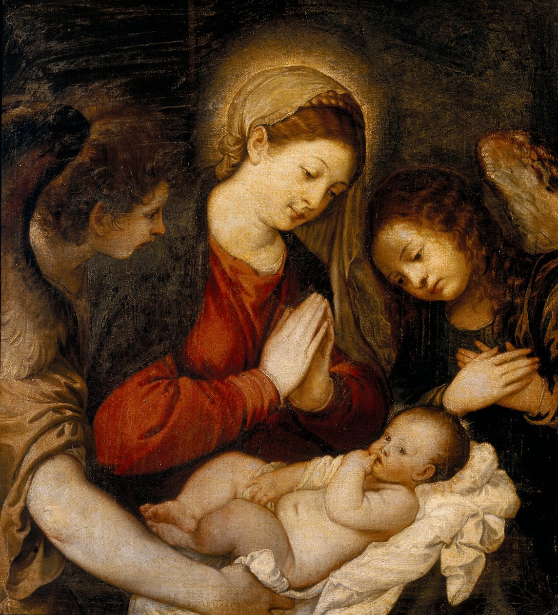 Adoração da Criança de Tiziano Vecelli