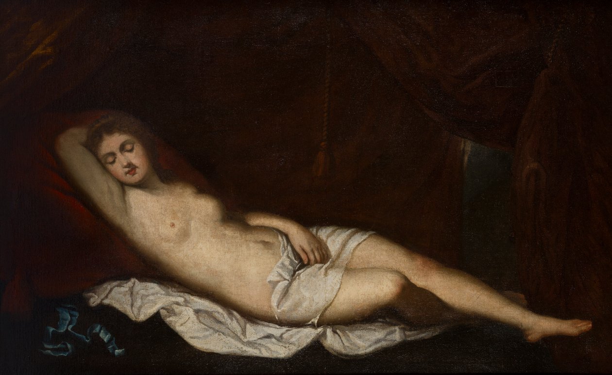 Vênus adormecida, c.1510-76 (óleo sobre tela) de Titian (c.1488 1576) (after)
