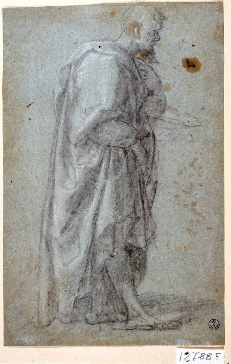 Apóstolo (giz sobre papel) de Titian (c.1488 1576)