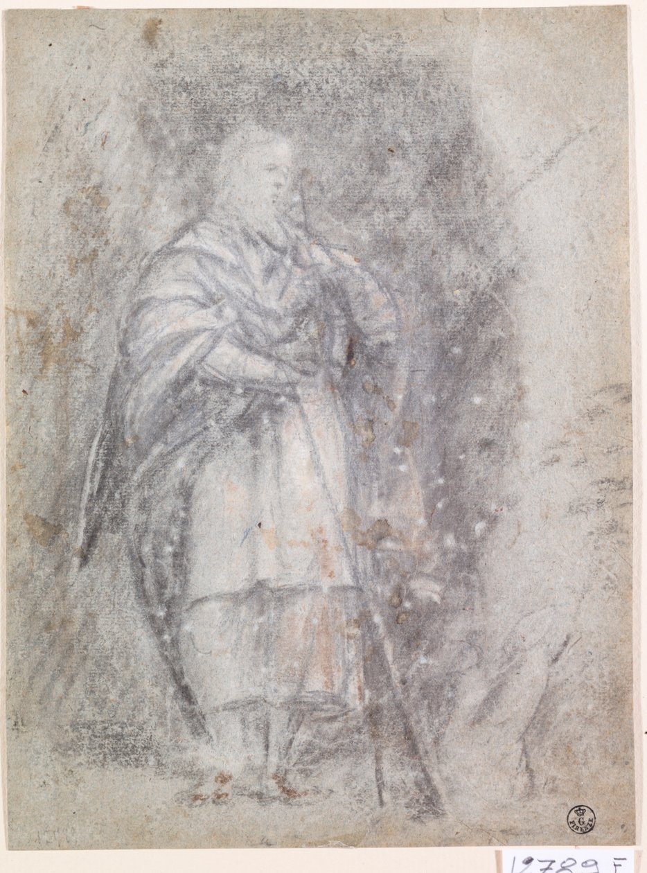 Apóstolo (carvão sobre papel) de Titian (c.1488 1576)