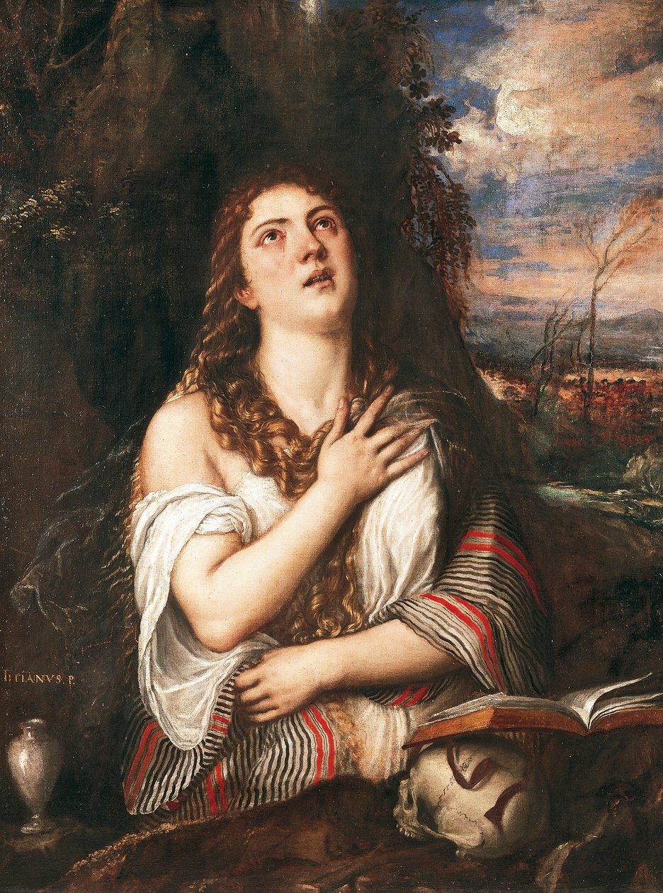 La Maddalena, de Ticiano (cerca de 1490-1576), óleo sobre tela de Titian (c.1488 1576)