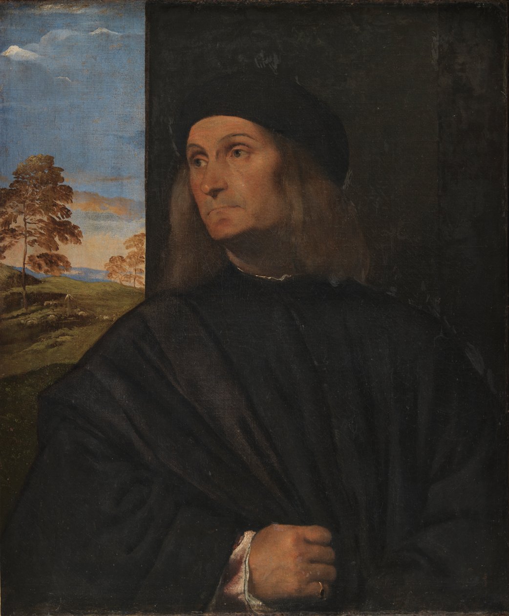 Retrato do pintor veneziano Giovanni Bellini de Tiziano Vecelli