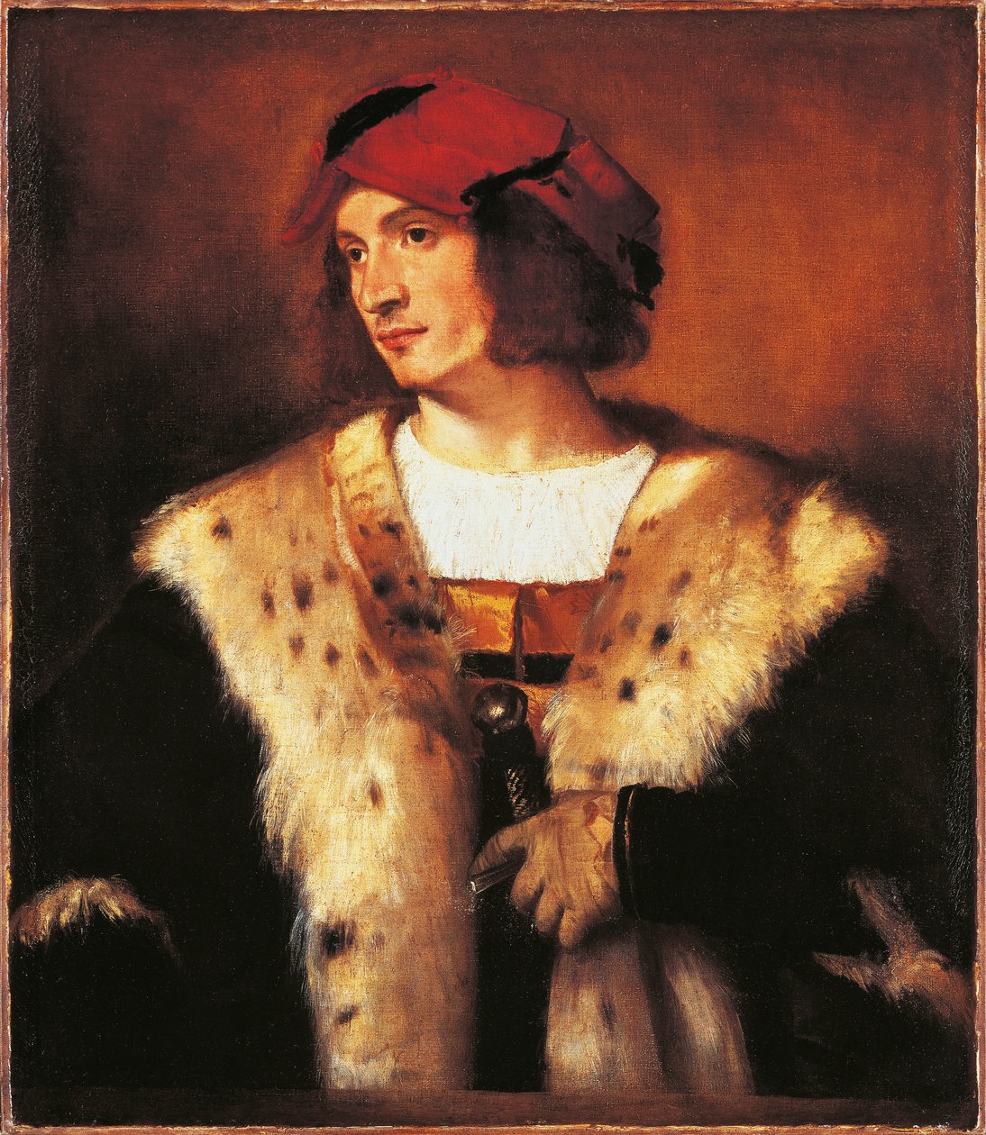 Retrato de um jovem vestido de pele de Titian (c.1488 1576)