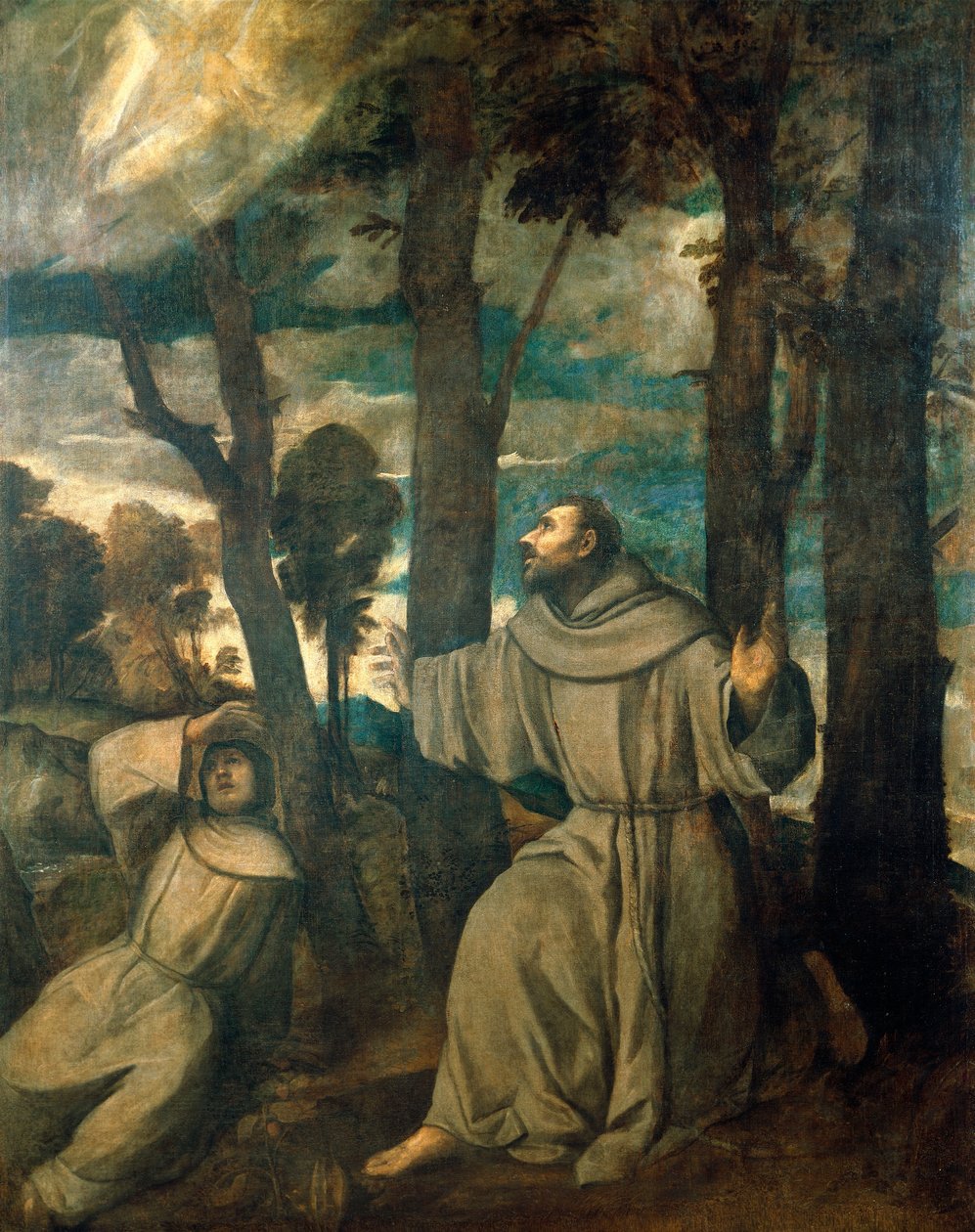 São Francisco recebendo estigmas de Titian (c.1488 1576)