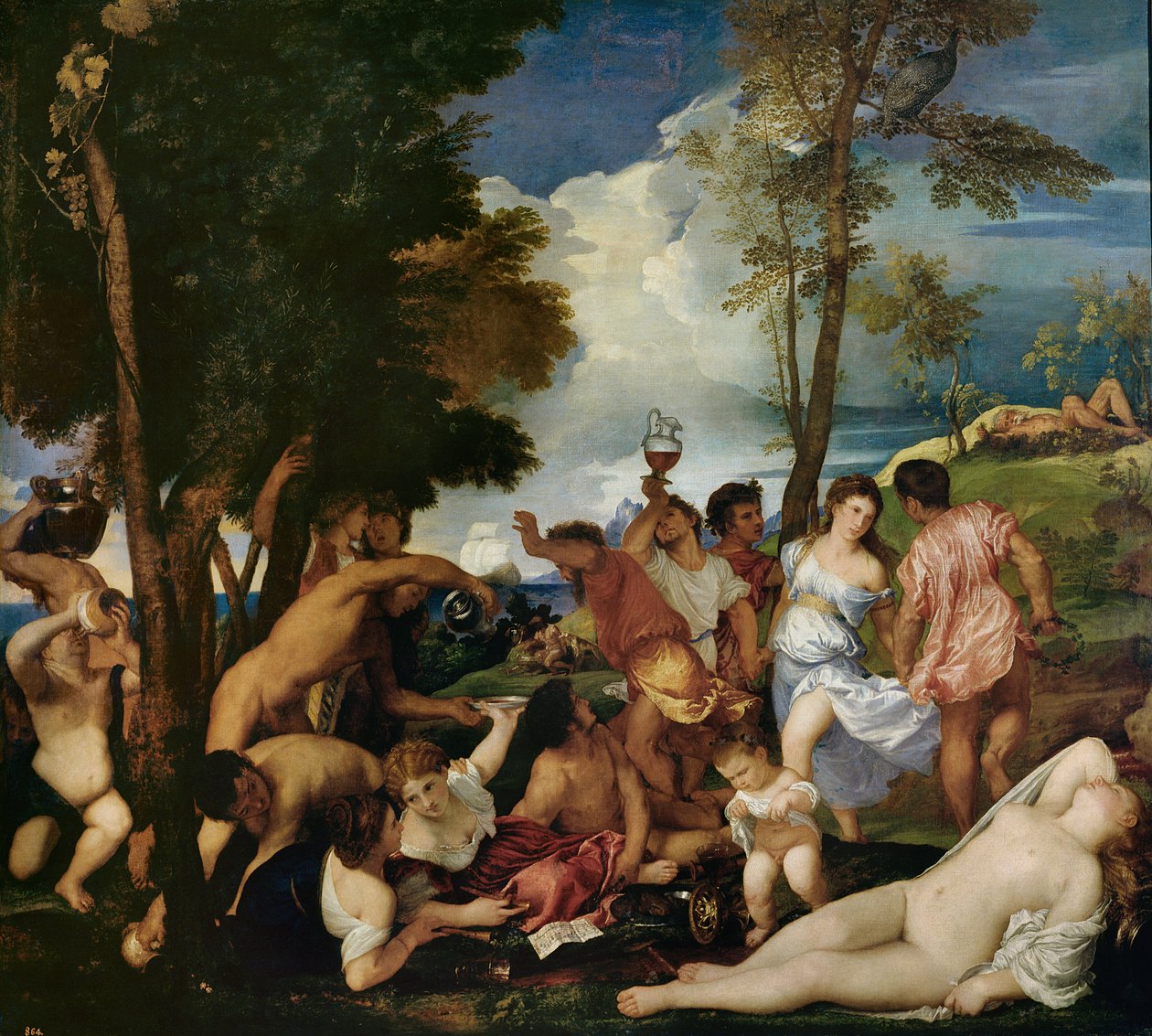 The Andrians, c.1523-4 (óleo sobre tela) de Tiziano Vecelli