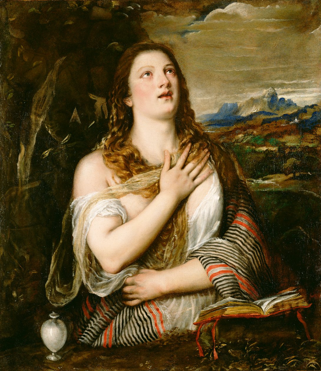 O penitente Madalena, c.1555-65 (óleo sobre tela) de Tiziano Vecelli