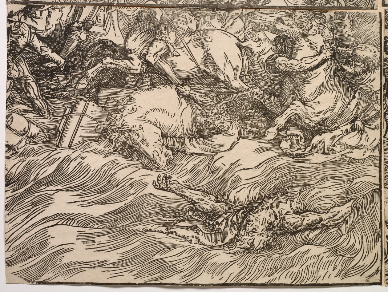 A submersão do exército do faraó no Mar Vermelho de Titian (c.1488 1576)