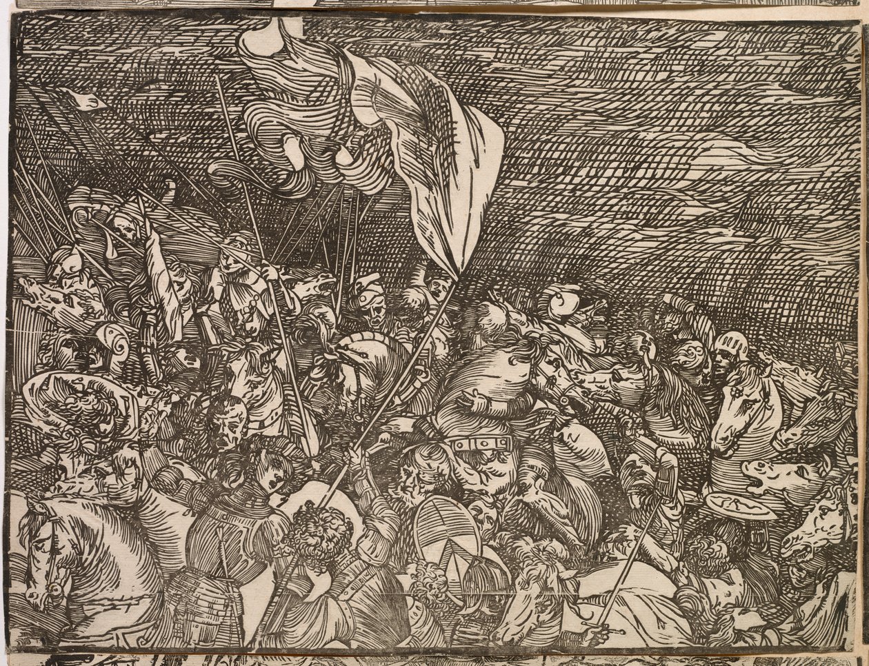 A submersão do exército do faraó no Mar Vermelho de Titian (c.1488 1576)