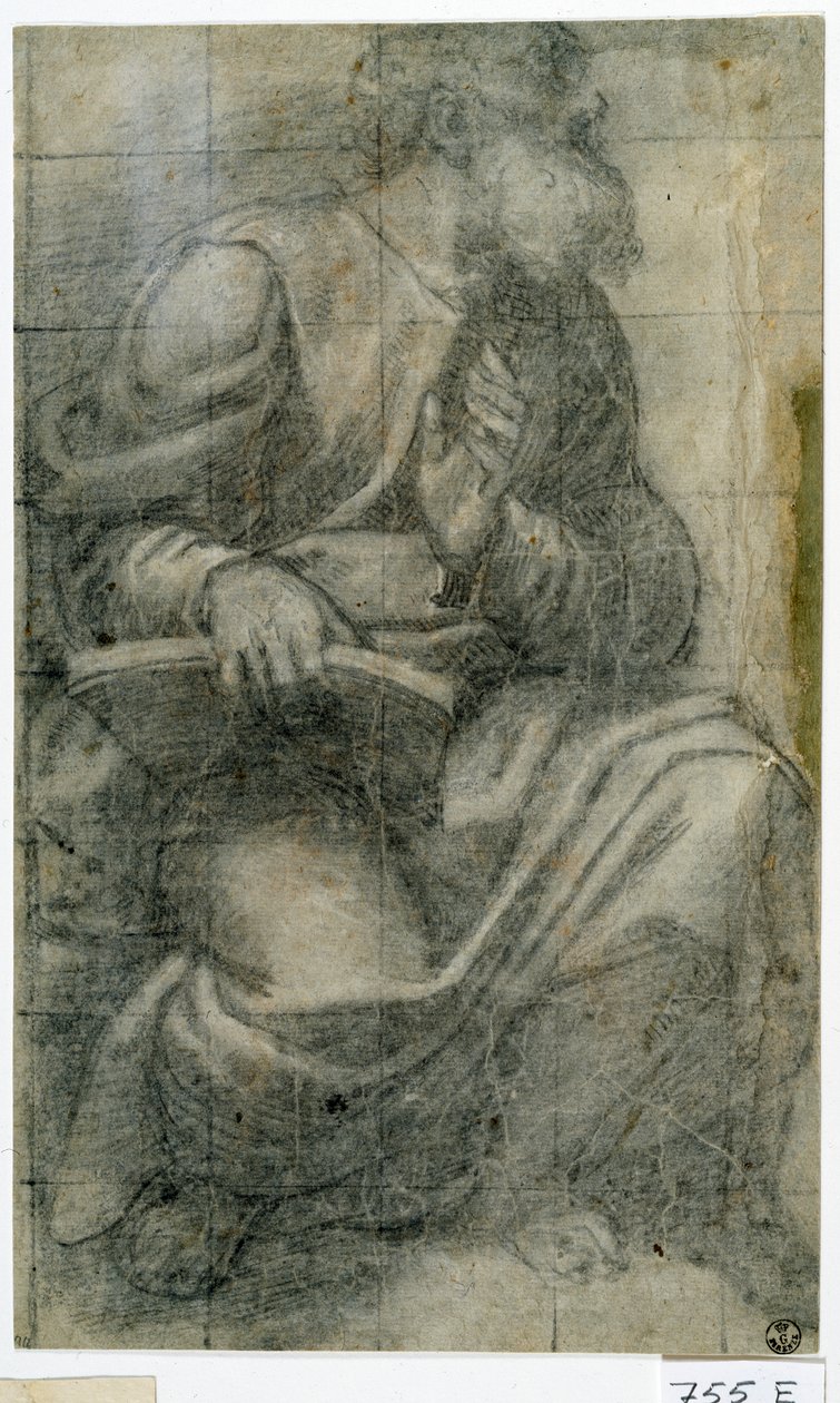 Apóstolo (giz sobre papel) de Titian (c.1488 1576)