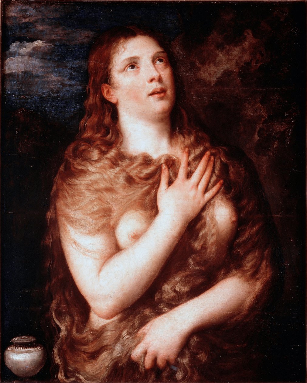 Maria Madalena em Penitência (Pintura, c.1533) de Titian (c.1488 1576)